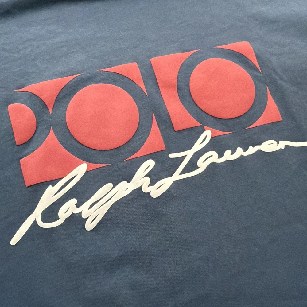Polo Ralph Lauren Men's Box Logo T Shirt XL‎ Blue EUC